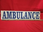 Ambulance Decal Sticker 26  X 5  Clear With Blue Lettering Ems Derby Halloween