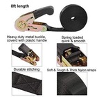Endless Ratchet Tie Down Straps Heavy Duty Cargo Tie Downs Durable Nylon Black