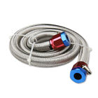 Universal 1526 Braided Steel Fuel Line With 3 8 Inch X3 Ft Anodized Clamp Covers