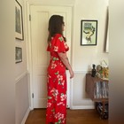 70s Vintage Red Hawaiian Maxi Dress
