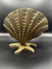 Mid 20th Century Brass Sea Shell Nautilus Planter On Starfish Base