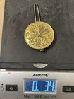 Antique Fancy Embossed Shelf Mantle Clock Pendulum Leaf Motif Over 3 Ounces  f2
