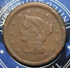 1850 Braided Hair Large Cent    c737