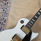 Exclusive Lp Style Electric Guitar White Body Gold Hardware Custom Ready To Ship