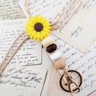 Myfavoritek Sunflower Silicone Bead Teacher Lanyard