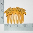 Vintage Flower Shape Hair Side Comb Sparkly Girl Red White Yellow Made In France