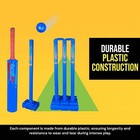 Bratla Cricket Set Size 4   6 - Blue Color   Includes Bat  Wind Ball  Stumps  An