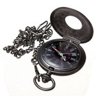 Vintage Retro Steampunk Pocket Watch Black Quartz Pendant Necklace Chain Gift R