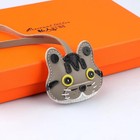 Handmade Chevre Myzore Goatskin Cat Bag Charm   Hand Stitching