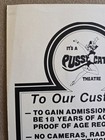 Pussycat Theatre Lobby Sign   adult -sexploitation  