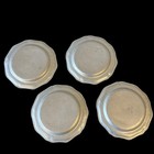4 Vintage 9  Armetale Pewter Like Queen Anne Dinner Plates Wilton Rwp