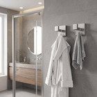 Stainless Steel Wall-mounted J-hook Bathroom Robe towel Hook In Brushed Nickel  