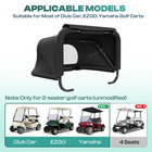 Drive Up Black Split Stand Golf Cart Rear Bag Rain Cover Kit Clubcar ezgo yamaha