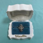 Art Deco Vintage Style Cocktail Ring 14k White Gold Over 2 3ct Simulated Diamond