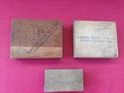 Antique Lot 3 Printing Press Blocks Copper And Zinc On Wood Marvel Rack Mfg Co 