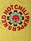 Red Hot Chili Peppers Yellow Graphic T-shirt Size L With Logo Vintage