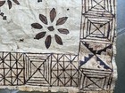 Large Vintage Hawaiian Tapa Barkcloth Polynesian Tribal Wall Art Hand Painted
