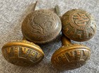 Antique Victorian Door Knob Ornate Art Nouveau Gilded Brass Bronze 1880-1890s
