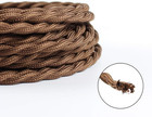 25ft Fabric Cloth Covered Lamp Twisted Wire  Vintage 18 2 Industrial