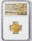 Heraclius And Her  Constantine Gold Av Solidus 613-641 Ad - Certified Ngc Ms Unc