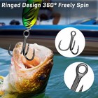 100pcs Carbon Steel Fishing Hook Sharp Treble Hooks Size 2 4 6 8 10 12 1 0