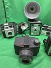 Vtg Camera Lot Ansco Kodak Tower Agfa Brownie Art Decor Photography Untested 