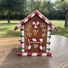 Gingerbread Bird House Christmas Decor  7  By 6 