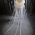 White Wedding Cape With Sleeves Bridal Accesories Long Detachable Train