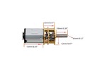 2 Pcs N20 Micro Electric Variable Speed Motor 3v Dc 10rpm Gear Box Shaft 10mm