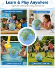 Inflatable Globe Beach Ball  11 8in Pvc World Map Ball Inflatable Earth For Geog