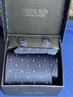 Men s Handmade Silk Blue 4pc Tie Set  Tie  Cufflinks  Pocket Square  Clip