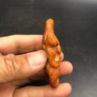 Old China Hongshan Culture Hetian Jade Hand-carved Sun God Amulet Pendant  763