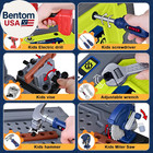 Kids Tool Bench With Realistic Electric Drill  132 Pcs Toddler Tool Set  Birthda