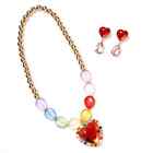 Super Smalls Heart Pendant Rainbow Necklace And Earrings Set For Girls Age 3 