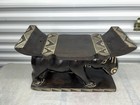 Hand Carved Wood Hippo Stool Side Table Sculpture Figurine - As Is