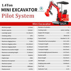 1 4 Ton Mini Excavator Tracked Diggers Kubota Z482 Epa Diesel Engine Free Ship