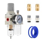 1 4  Npt Air Compressor Filter Regulator Combo  Water Separator  Pressure Gauge
