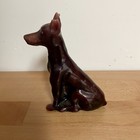 Vintage Brown Doberman Dog Collectible Candle