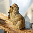 Shih Tzu Resin Dog Figurine With Vase And Flowers Collectible