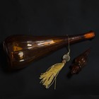 Vintage Mcm Empoli Glass Amber Optic Genie Bottle Decanter With Stopper 22 