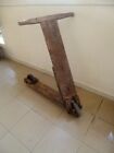 Unique Vintage Wooden Greek Handmade Child s Kick Speed Scooter From 50s 