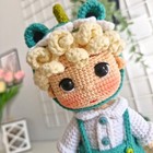 Amigurumi Crochet Boy Doll  Handmade Plush Toy With Bag  Cute Stuffed Doll Gift