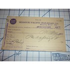 1924 Missouri Pacific Railroad Freight Notice Postcard Weeping Water Nebraska