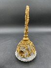 Vintage Matson Vanity Gold Ormolu The Poppy Perfume Bottle With Glass Dauber