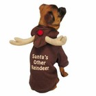 Cc Reindeer Dog Hoodie Coat Jacket Pet Brown Fleece Christmas Holiday Costume