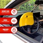Kaycentop Universal Steering Wheel Lock Anti-theft Car Devices Yellow Black 
