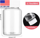 4pcs Clear Pill Bottles  80ml Empty Plastic Medicine Bottles  Reagent Bottle Wit