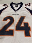 Champ Bailey  24 Denver Broncos Authentic Reebok Jersey Sz M- White Rare Nfl