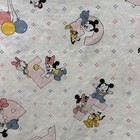 Vtg 80s Dundee Disney Baby Crib Fitted Sheet Mickey Minnie Pluto Usa 1984 Girls