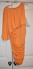 Size 10 Della Cape Sleeve Dress Marigold Orange By Ashro New